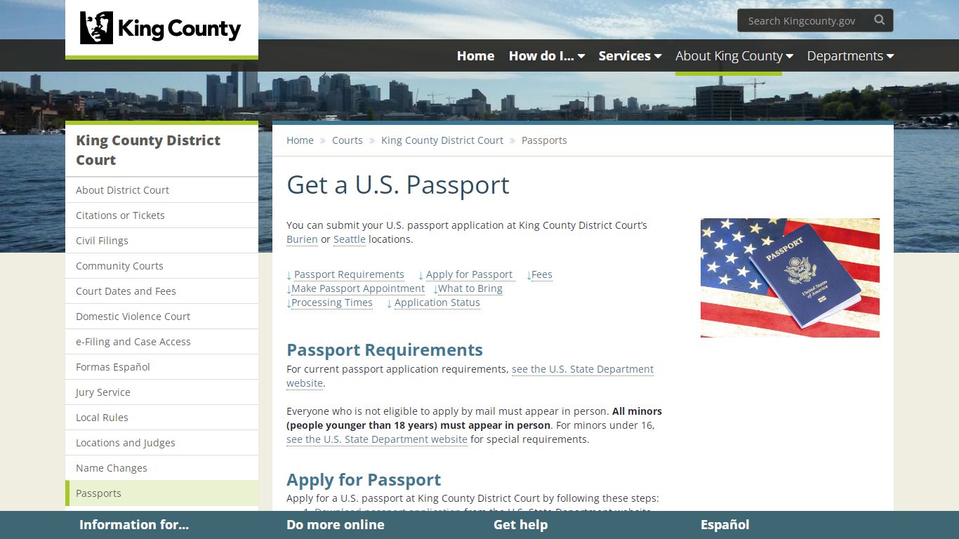 Getting a U.S. Passport - King County - King County, Washington